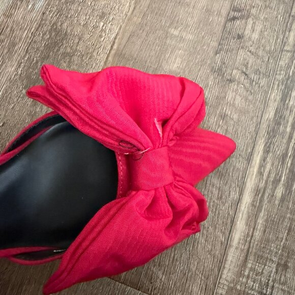 Women's Grace Bow Heels with Memory Foam Insole - A New Day Red 6.5 - Picture 7 of 9